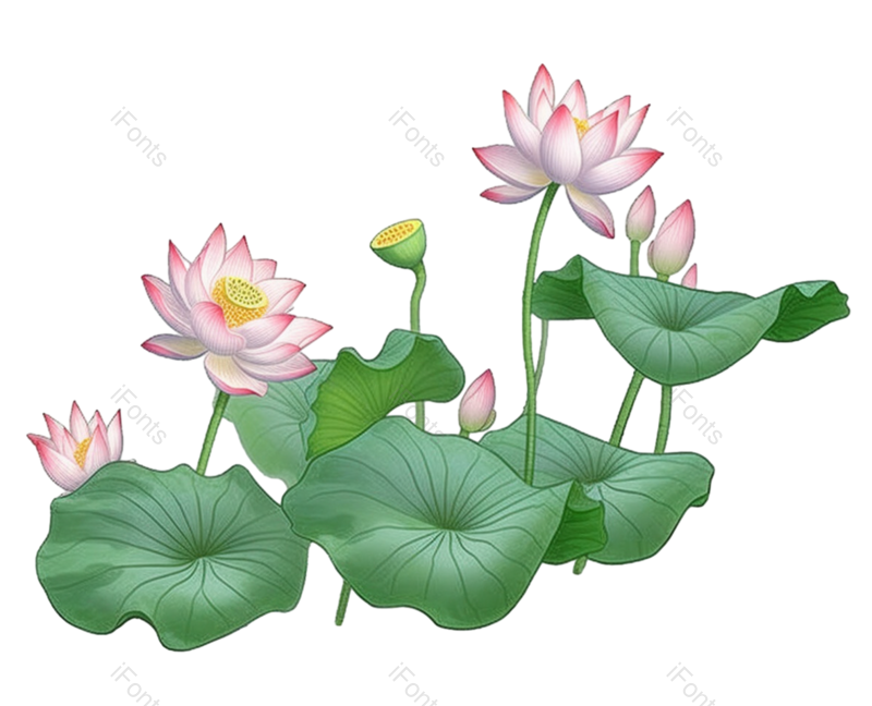 叶子图片,元素元素,荷花PNG,夏天免抠素材